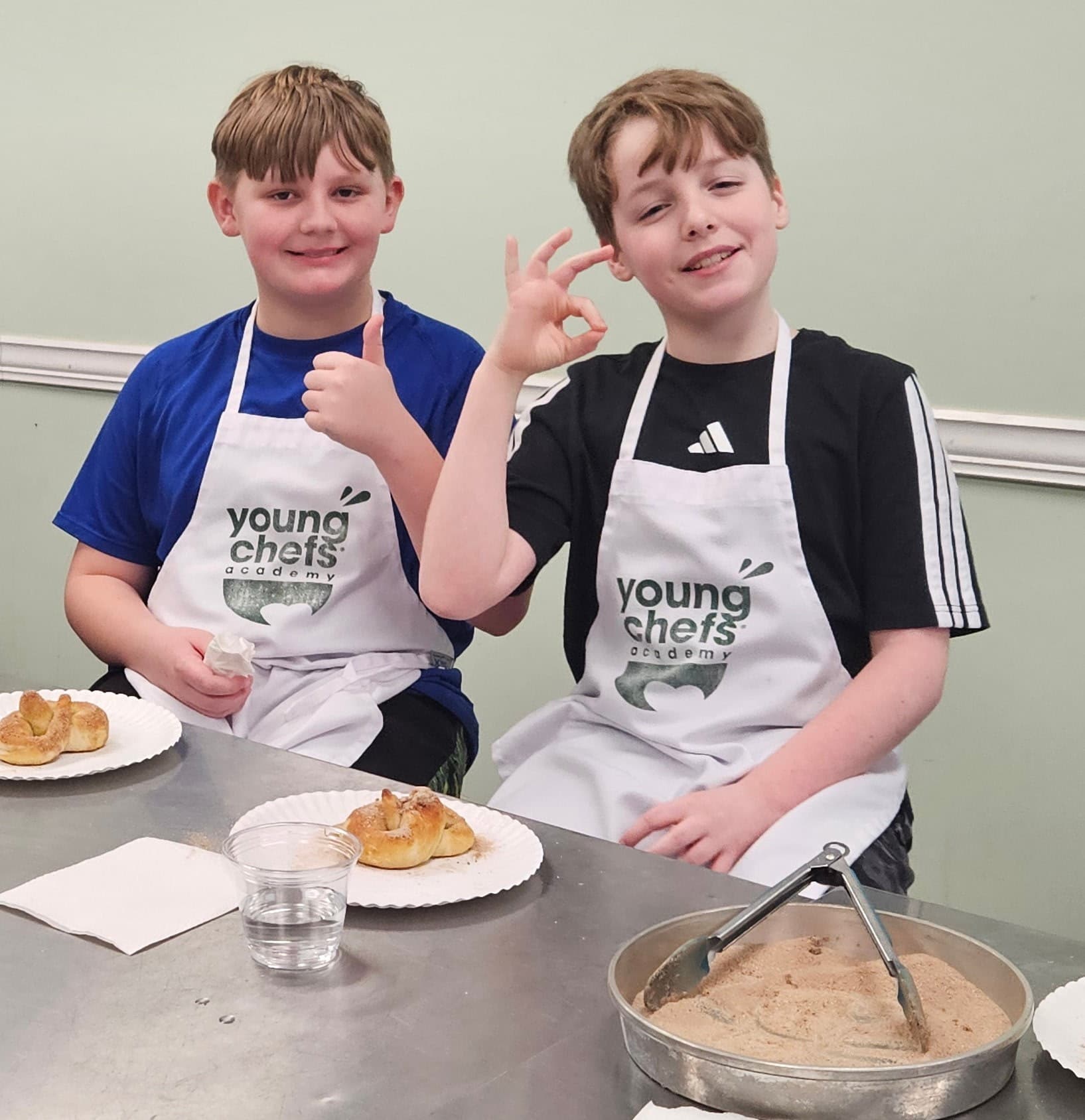 MedinaCHF kids at a Young Chefs Academy cooking class